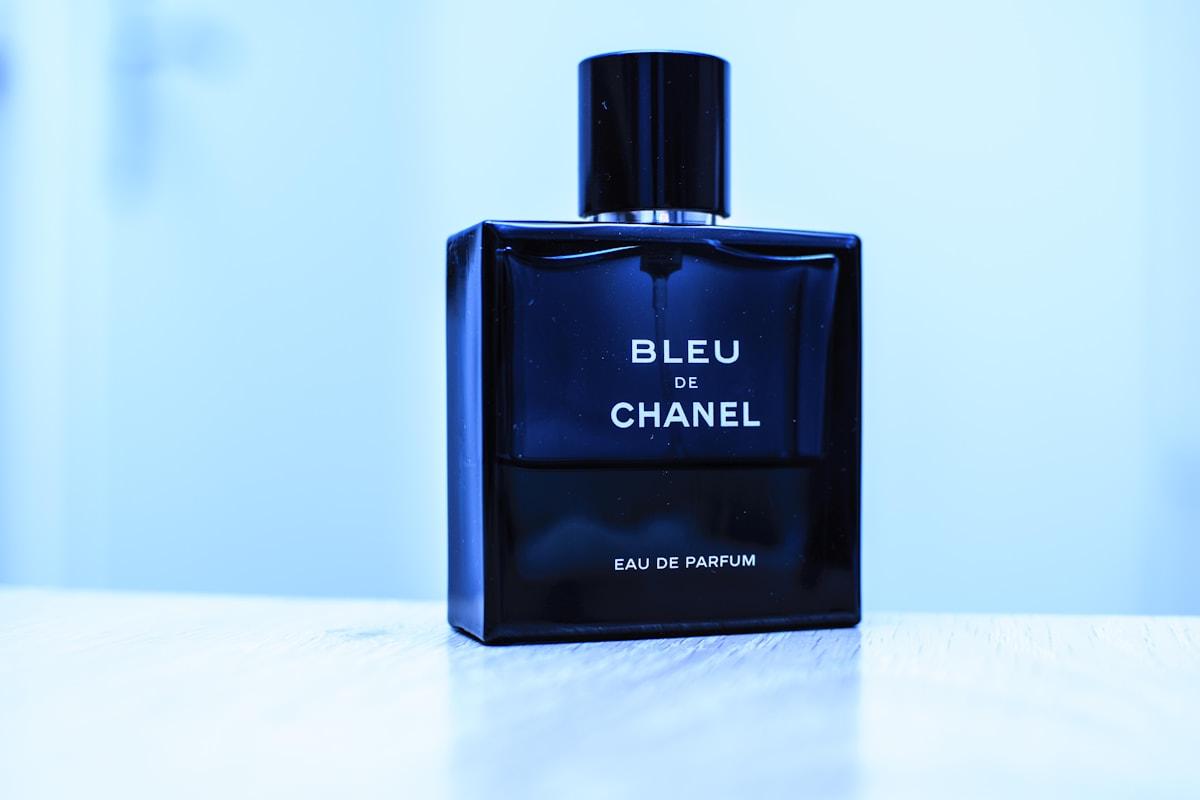 Fragrance bottle in editorial studio lighting